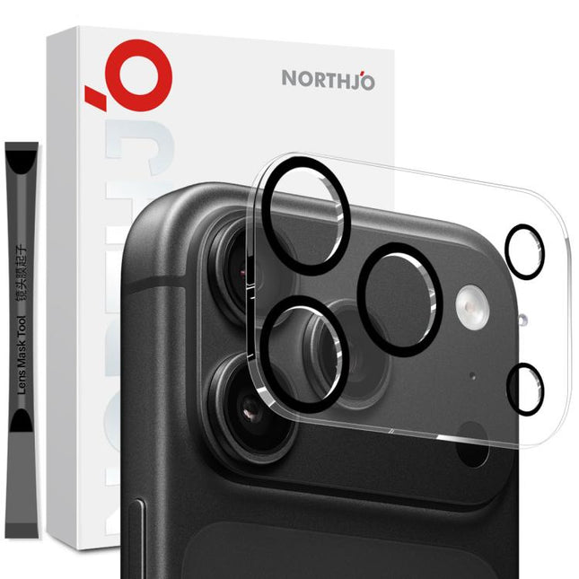 NORTHJO Camera Lens Protector 3D Night Shot Tempered Glass Film, For iPhone 17e / 16e, For iPhone 17 Pro Max, For iPhone 17 Pro, For iPhone 17, For iPhone Air, For iPhone 16 Pro / 16 Pro Max, For iPhone 16 / 16 Plus, For iPhone 15 Pro / 15 Pro Max     ...