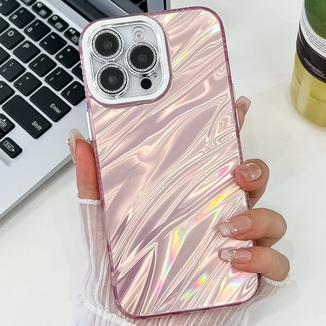 Plating Glitter Texture TPU Phone Case with Lens Film, For iPhone 13 Pro