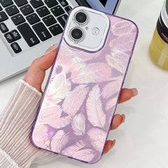 Plating Glitter Texture TPU Phone Case with Lens Film, For iPhone 16 Plus
