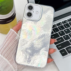 For iPhone 16 Plus / White  Tinfoil Texture