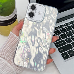 Plating Glitter Texture TPU Phone Case with Lens Film, For iPhone 16