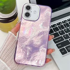 Plating Glitter Texture TPU Phone Case with Lens Film, For iPhone 16