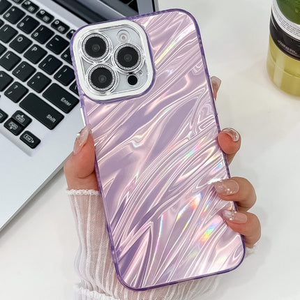 Plating Glitter Texture TPU Phone Case with Lens Film, For iPhone 14 Pro
