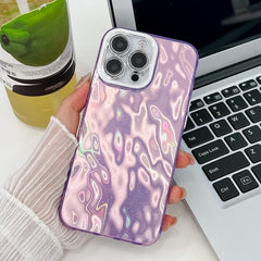 Plating Glitter Texture TPU Phone Case with Lens Film, For iPhone 15 Pro Max