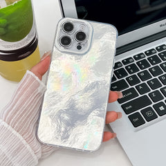 Plating Glitter Texture TPU Phone Case with Lens Film, For iPhone 15 Pro Max