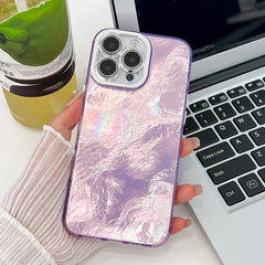 Plating Glitter Texture TPU Phone Case with Lens Film, For iPhone 15 Pro Max