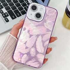 Plating Glitter Texture TPU Phone Case with Lens Film, For iPhone 15