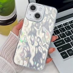 Plating Glitter Texture TPU Phone Case with Lens Film, For iPhone 15