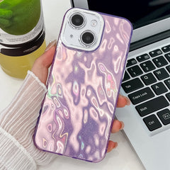 Plating Glitter Texture TPU Phone Case with Lens Film, For iPhone 15