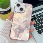 For iPhone 15 / Pink Tinfoil Texture