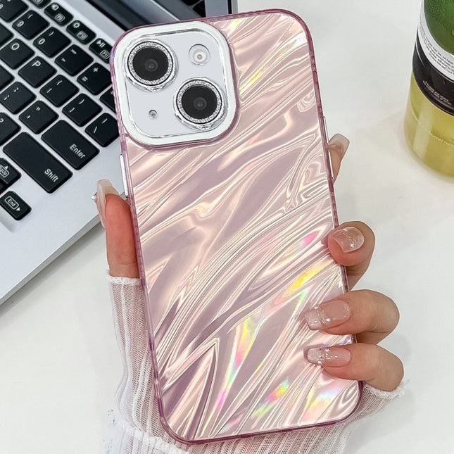 Plating Glitter Texture TPU Phone Case with Lens Film, For iPhone 15 Pro