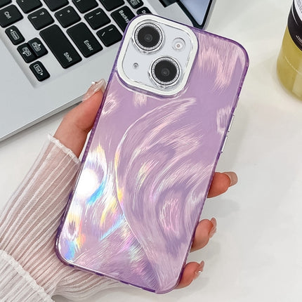 Plating Glitter Texture TPU Phone Case with Lens Film, For iPhone 14