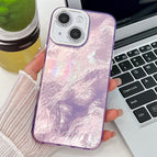 For iPhone 14 / Purple Tinfoil Texture