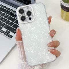Plating Glitter Texture TPU Phone Case with Lens Film, For iPhone 15 Pro Max