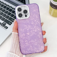 Plating Glitter Texture TPU Phone Case with Lens Film, For iPhone 15 Pro Max