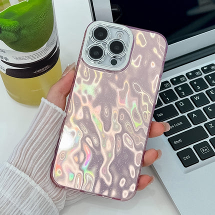 Plating Glitter Texture TPU Phone Case with Lens Film, For iPhone 14 Pro