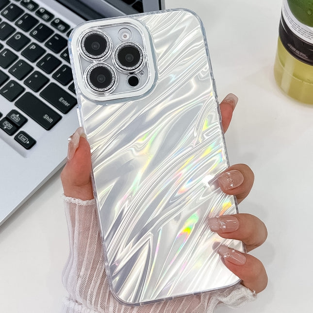 Plating Glitter Texture TPU Phone Case with Lens Film, For iPhone 16 Pro Max