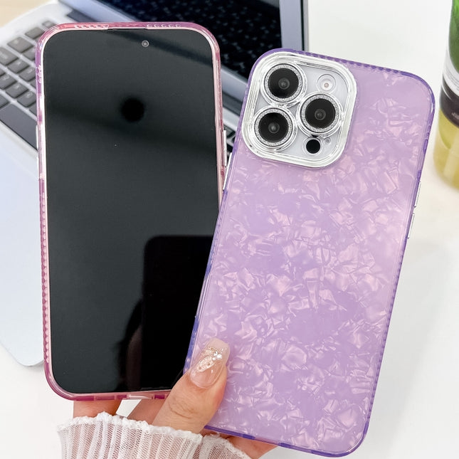 Plating Glitter Texture TPU Phone Case with Lens Film, For iPhone 15 Pro