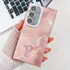 For Samsung Galaxy A35 5G / Pink Tinfoil Texture