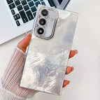 For Samsung Galaxy S24+ 5G / White Tinfoil Texture