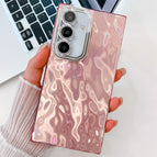 For Samsung Galaxy S25+ 5G / Pink Wrinkles