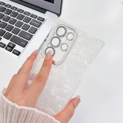 Plating Glitter Texture TPU Phone Case with Lens Film, For Samsung Galaxy S25+ 5G
