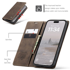 CaseMe 013 Multifunctional Horizontal Flip Leather Phone Case, For iPhone 16 Pro Max, For iPhone 16 Pro, For iPhone 16 Plus, For iPhone 16, For iPhone 16e