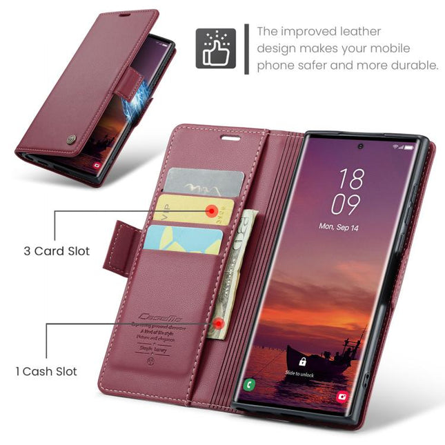 CaseMe 023 Butterfly Buckle Litchi Texture RFID Anti-theft Leather Phone Case, For Galaxy A17