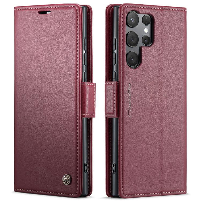 CaseMe 023 Butterfly Buckle Litchi Texture RFID Anti-theft Leather Phone Case, For Galaxy A17