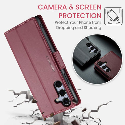 CaseMe 023 Butterfly Buckle Litchi Texture RFID Anti-theft Leather Phone Case, For Galaxy S25 Edge 5G, For Galaxy A56 5G, For Galaxy A26 5G, For Galaxy A36 5G