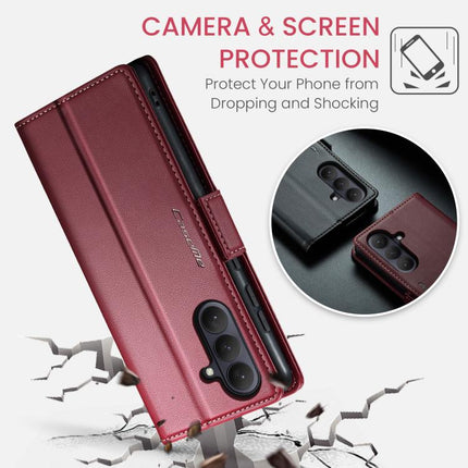 CaseMe 023 Butterfly Buckle Litchi Texture RFID Anti-theft Leather Phone Case, For Galaxy A37 5G, For Galaxy A27 5G, For Galaxy S25 FE 5G, For Galaxy Z Fold7