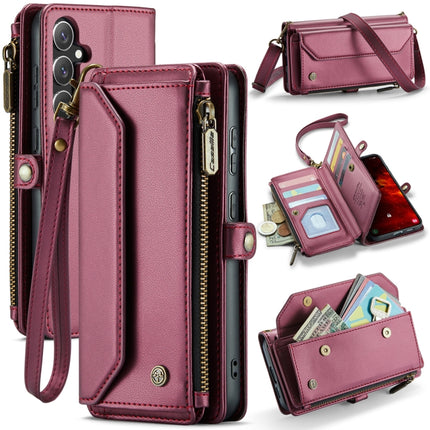CaseMe C36 Card Slots Zipper Wallet RFID Anti-theft Leather Phone Case, For Samsung Galaxy S25 Edge 5G, For Samsung Galaxy A56 5G, For Samsung Galaxy A36, For Samsung Galaxy S24 FE 5G