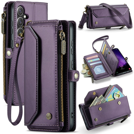 CaseMe C36 Card Slots Zipper Wallet RFID Anti-theft Leather Phone Case, For Samsung Galaxy S25 Edge 5G, For Samsung Galaxy A56 5G, For Samsung Galaxy A36, For Samsung Galaxy S24 FE 5G