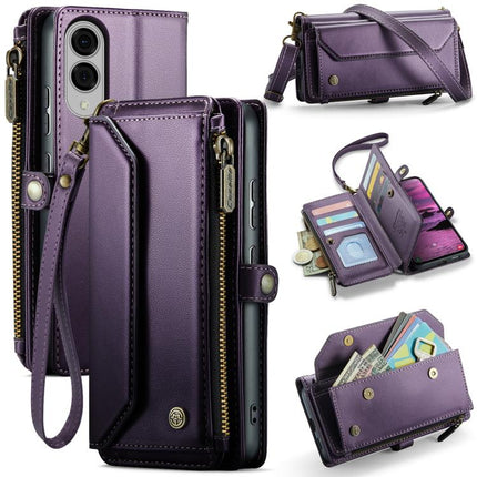 CaseMe C36 Card Slots Zipper Wallet RFID Anti-theft Leather Phone Case, For Samsung Galaxy S25 Edge 5G, For Samsung Galaxy A56 5G, For Samsung Galaxy A36, For Samsung Galaxy S24 FE 5G