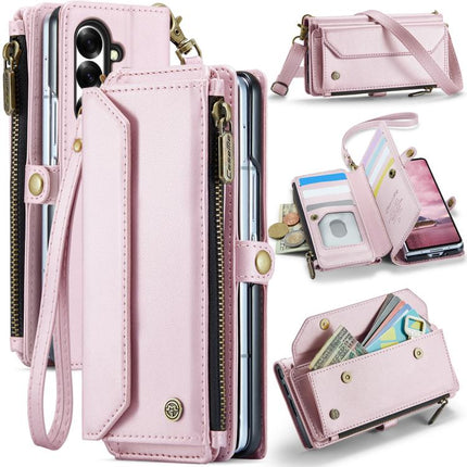 CaseMe C36 Card Slots Zipper Wallet RFID Anti-theft Leather Phone Case, For Samsung Galaxy S25 Edge 5G, For Samsung Galaxy A56 5G, For Samsung Galaxy A36, For Samsung Galaxy S24 FE 5G