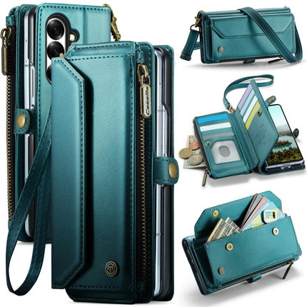 CaseMe C36 Card Slots Zipper Wallet RFID Anti-theft Leather Phone Case, For Samsung Galaxy S25 Edge 5G, For Samsung Galaxy A56 5G, For Samsung Galaxy A36, For Samsung Galaxy S24 FE 5G