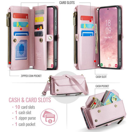 CaseMe C36 Card Slots Zipper Wallet RFID Anti-theft Leather Phone Case, For Samsung Galaxy S25 Edge 5G, For Samsung Galaxy A56 5G, For Samsung Galaxy A36, For Samsung Galaxy S24 FE 5G