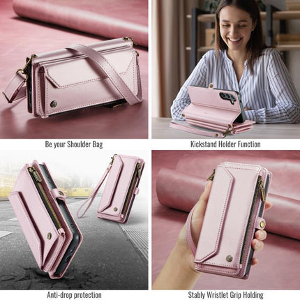 CaseMe C36 Card Slots Zipper Wallet RFID Anti-theft Leather Phone Case, For Samsung Galaxy S25 Edge 5G, For Samsung Galaxy A56 5G, For Samsung Galaxy A36, For Samsung Galaxy S24 FE 5G