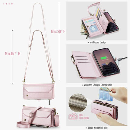 CaseMe C36 Card Slots Zipper Wallet RFID Anti-theft Leather Phone Case, For Samsung Galaxy S26+ 5G, For Samsung Galaxy S26 Ultra 5G, For Samsung Galaxy S26 5G, For Samsung Galaxy A57 5G