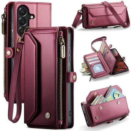 CaseMe C36 Card Slots Zipper Wallet RFID Anti-theft Leather Phone Case, For Samsung Galaxy A37 5G, For Samsung Galaxy S25 FE 5G, For Samsung Galaxy A17 4G, For Samsung Galaxy Z Fold7