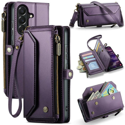 CaseMe C36 Card Slots Zipper Wallet RFID Anti-theft Leather Phone Case, For Samsung Galaxy A37 5G, For Samsung Galaxy S25 FE 5G, For Samsung Galaxy A17 4G, For Samsung Galaxy Z Fold7