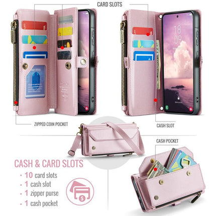 CaseMe C36 Card Slots Zipper Wallet RFID Anti-theft Leather Phone Case, For Samsung Galaxy A37 5G, For Samsung Galaxy S25 FE 5G, For Samsung Galaxy A17 4G, For Samsung Galaxy Z Fold7