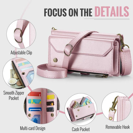 CaseMe C36 Card Slots Zipper Wallet RFID Anti-theft Leather Phone Case, For Samsung Galaxy A37 5G, For Samsung Galaxy S25 FE 5G, For Samsung Galaxy A17 4G, For Samsung Galaxy Z Fold7