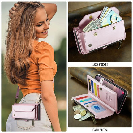CaseMe C36 Card Slots Zipper Wallet RFID Anti-theft Leather Phone Case, For Samsung Galaxy A37 5G, For Samsung Galaxy S25 FE 5G, For Samsung Galaxy A17 4G, For Samsung Galaxy Z Fold7