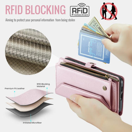 CaseMe C36 Card Slots Zipper Wallet RFID Anti-theft Leather Phone Case, For Samsung Galaxy A37 5G, For Samsung Galaxy S25 FE 5G, For Samsung Galaxy A17 4G, For Samsung Galaxy Z Fold7