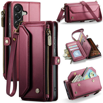 CaseMe C36 Card Slots Zipper Wallet RFID Anti-theft Leather Phone Case, For Samsung Galaxy A37 5G, For Samsung Galaxy S25 FE 5G, For Samsung Galaxy A17 4G, For Samsung Galaxy Z Fold7
