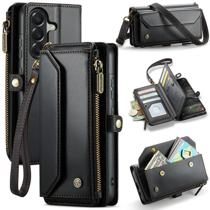 CaseMe C36 Card Slots Zipper Wallet RFID Anti-theft Leather Phone Case, For Samsung Galaxy A37 5G, For Samsung Galaxy S25 FE 5G, For Samsung Galaxy A17 4G, For Samsung Galaxy Z Fold7