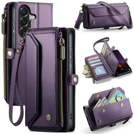 CaseMe C36 Card Slots Zipper Wallet RFID Anti-theft Leather Phone Case, For Samsung Galaxy A37 5G, For Samsung Galaxy S25 FE 5G, For Samsung Galaxy A17 4G, For Samsung Galaxy Z Fold7