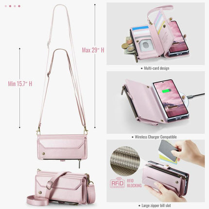 CaseMe C36 Card Slots Zipper Wallet RFID Anti-theft Leather Phone Case, For Samsung Galaxy S26+ 5G, For Samsung Galaxy S26 Ultra 5G, For Samsung Galaxy S26 5G, For Samsung Galaxy A57 5G
