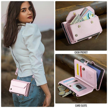 CaseMe C36 Card Slots Zipper Wallet RFID Anti-theft Leather Phone Case, For Samsung Galaxy S26+ 5G, For Samsung Galaxy S26 Ultra 5G, For Samsung Galaxy S26 5G, For Samsung Galaxy A57 5G